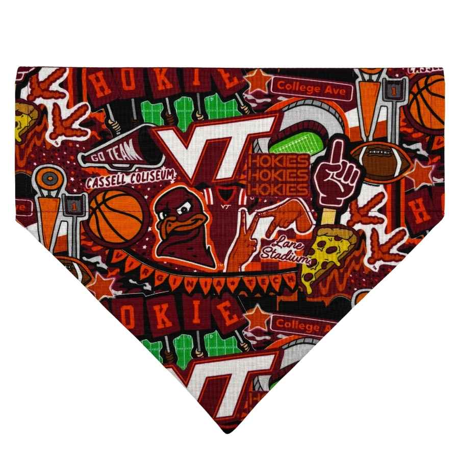 virginia tech collage over the collar bandana