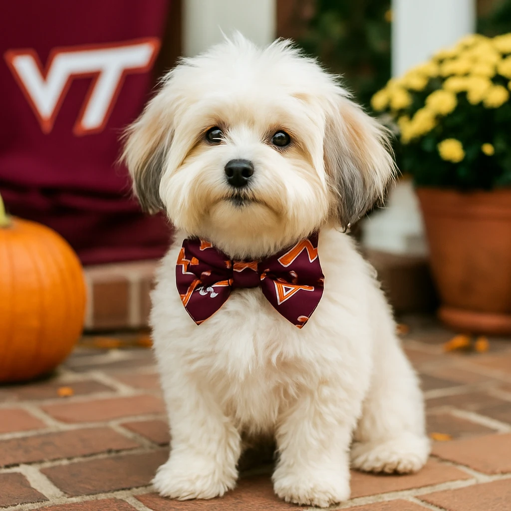Virginia Tech Bowtie Collar for Little Dogs - Image 2