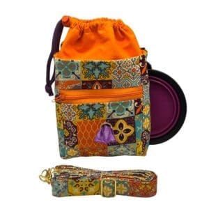 paisley patchwork doggy training bag