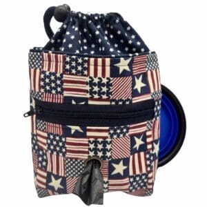 patriot patchwork doggy training bag