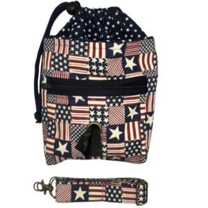 patriot patchwork doggy training bag