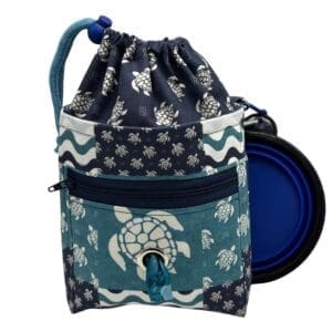 sea turtle patchwork doggy training bag