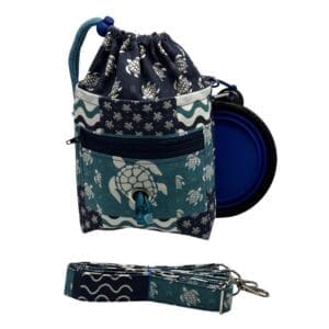 sea turtle patchwork doggy training bag