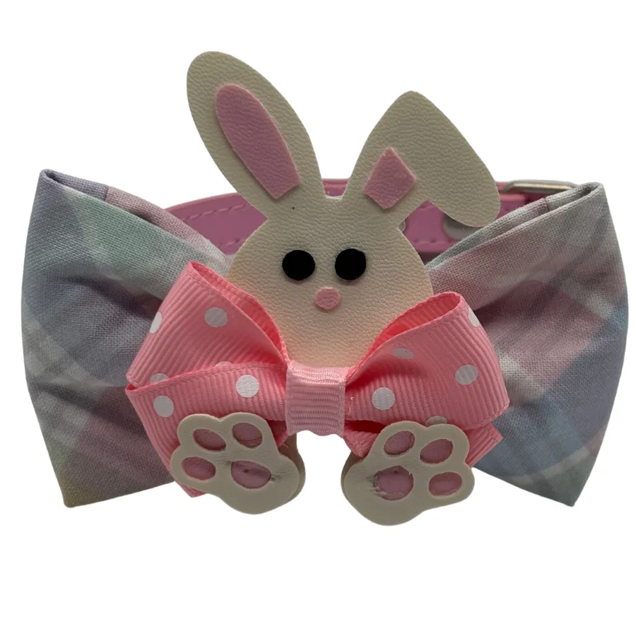 Cute bunny with pink polka dot bow