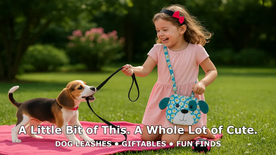 Girl playing with puppy in the park