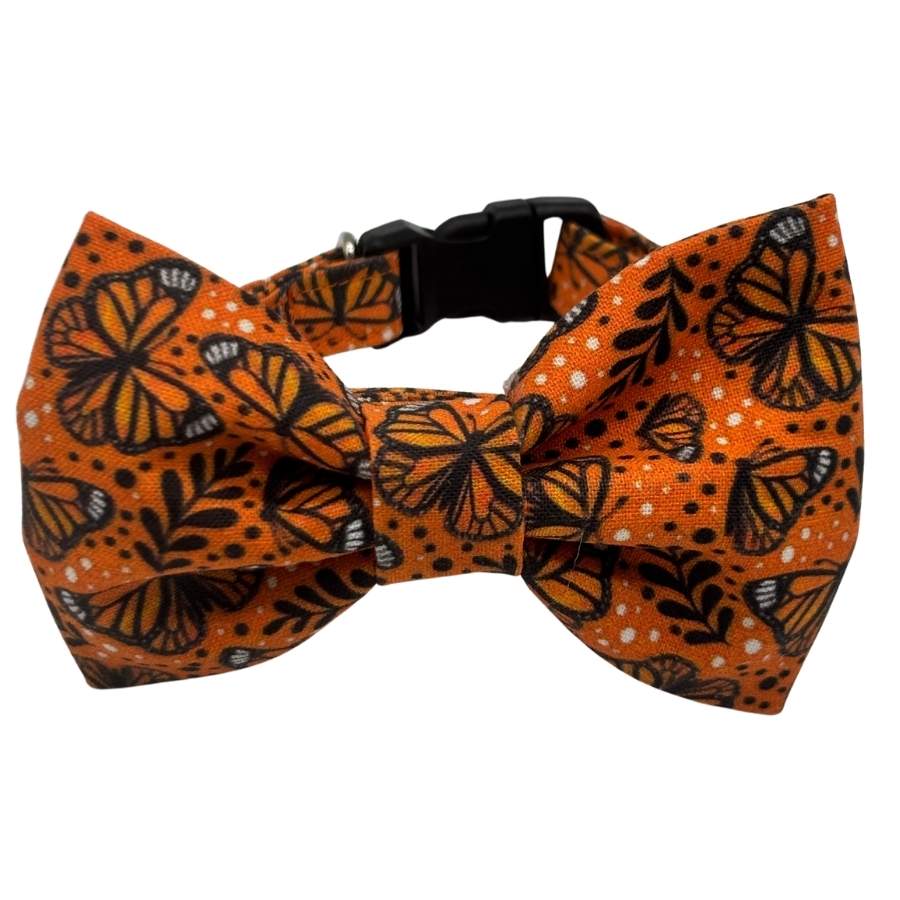 Monarch Flutter Bowtie Adjustable Orange Collar - Image 3