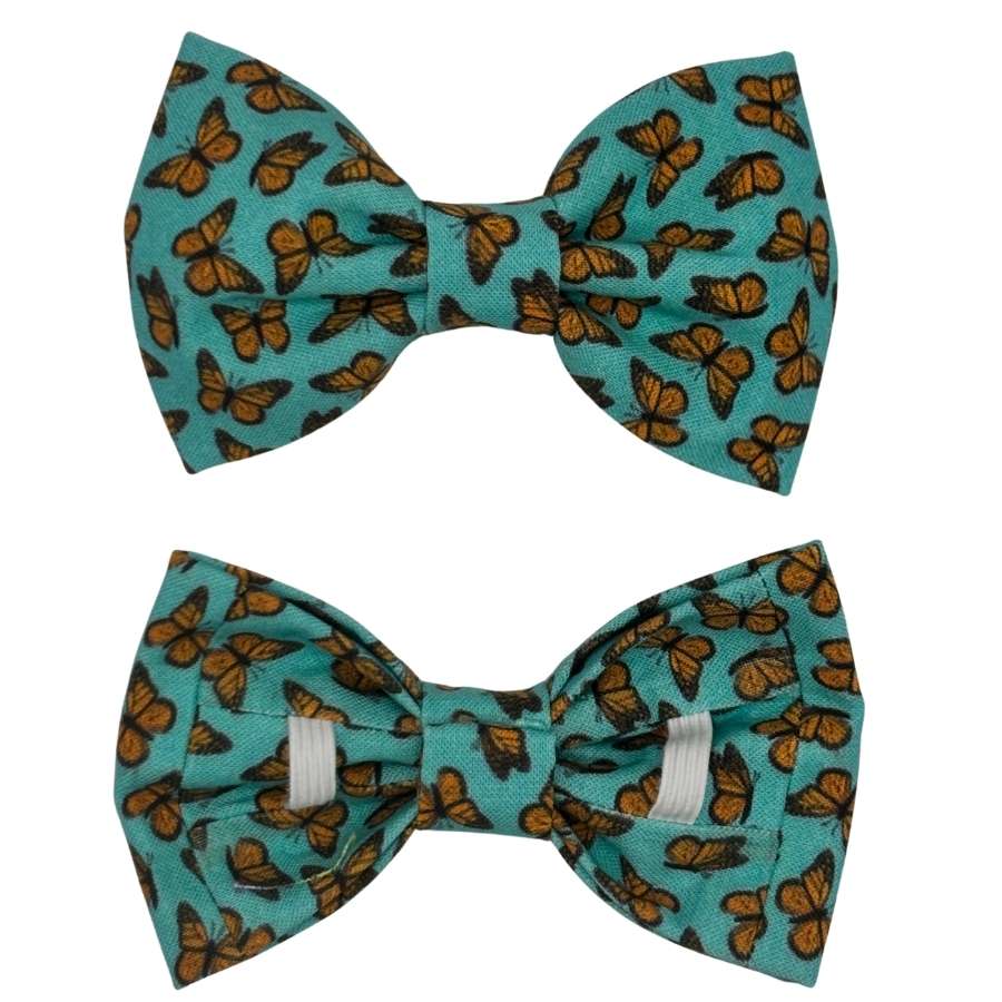 Teal Monarch Flutter Bowtie for Pets - Image 3