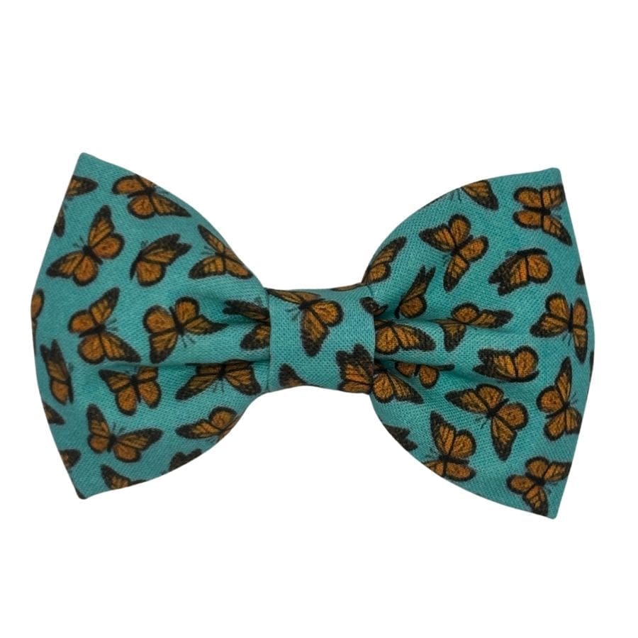 Teal Monarch Flutter Bowtie for Pets - Image 2