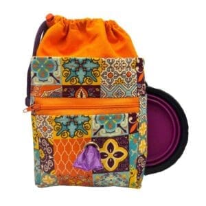 paisley patchwork doggy training bag