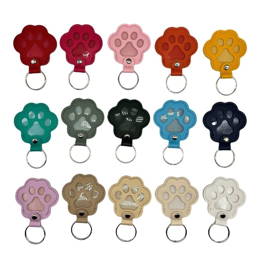 paw print pet keepsake keychain