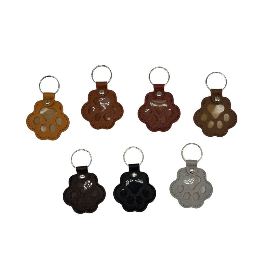 paw print pet keepsake keychain