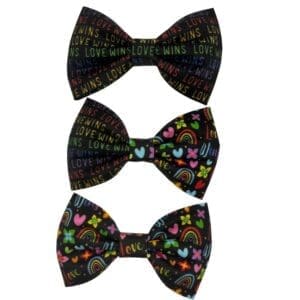 pride celebration dog bowtie